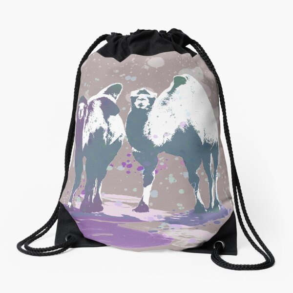 Camels Coming Your Way Drawstring Bag