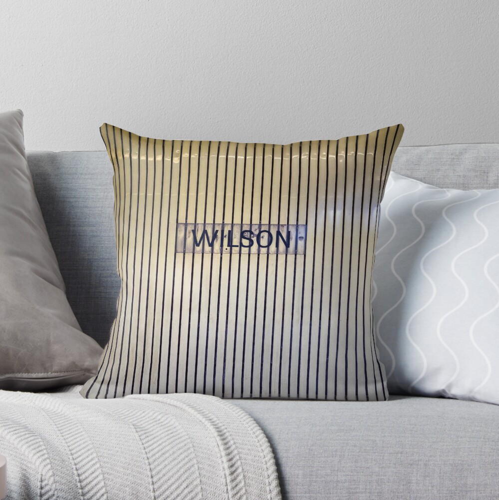 Wilson Toronto Subway Station Sign Throw Pillow
