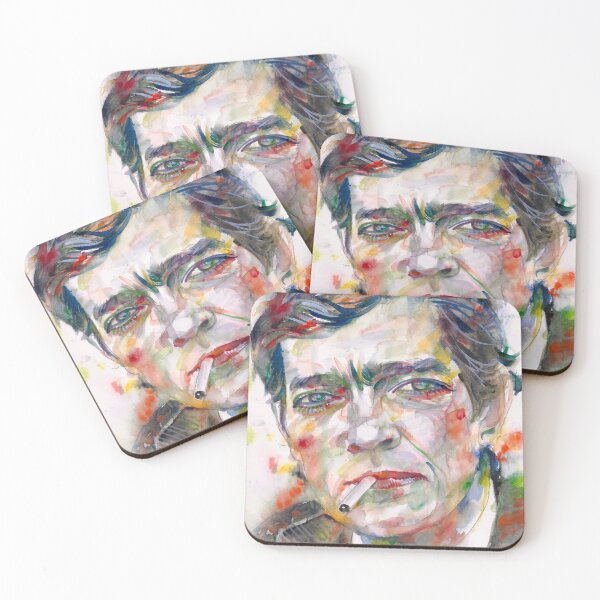 Item preview, JULIO CORTAZAR watercolor portrait .1 designed and sold by lautir.