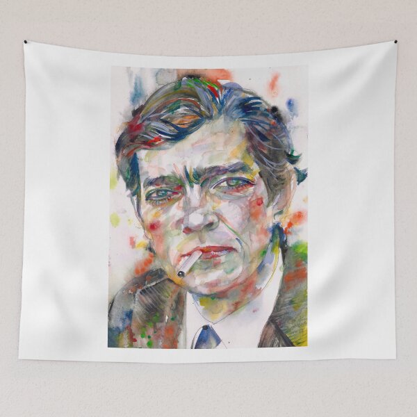 Item preview, JULIO CORTAZAR watercolor portrait .1 designed and sold by lautir.