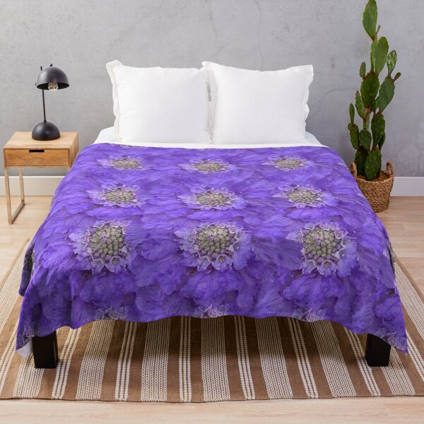 Item preview, Blue Scabious Flower Still Life Floral Photography designed and sold by CottoVerdi.