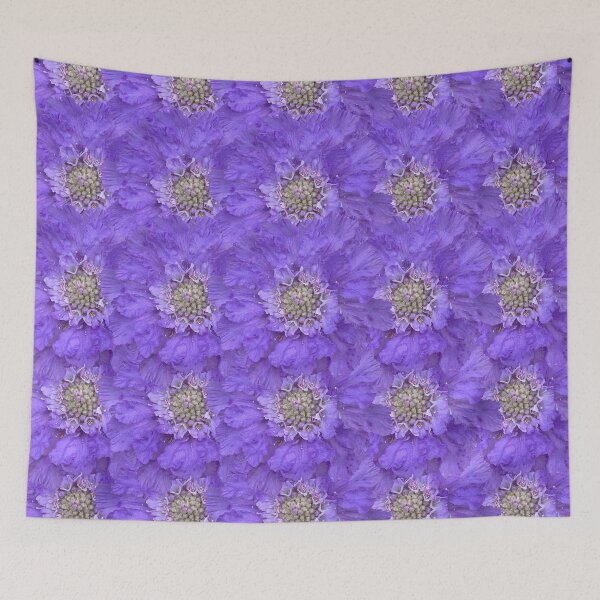 Item preview, Blue Scabious Flower Still Life Floral Photography designed and sold by CottoVerdi.