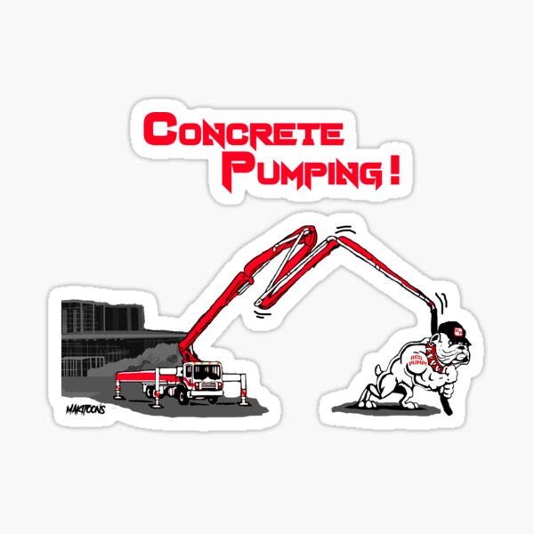 Bulldog Concrete Pumping Sticker By Makitoons Redbubble