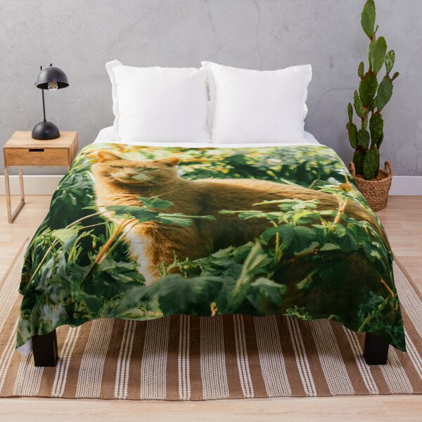 Item preview, Colorful cat in the garden hiding says hey to you! designed and sold by urban-color.