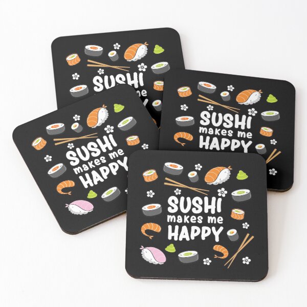 Item preview, Sushi makes me happy designed and sold by Toony-Stuff.