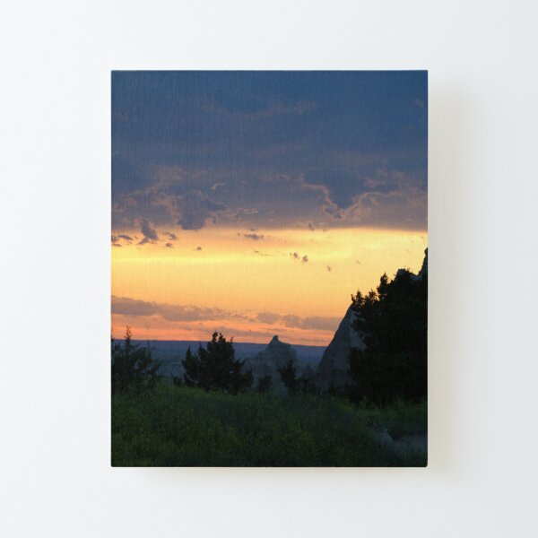 Badlands Sunset Canvas Mounted Print