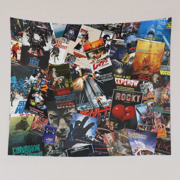 Item preview, Foreign Movie Posters Collage - Horror Fantasy Action designed and sold by andrewalcock.