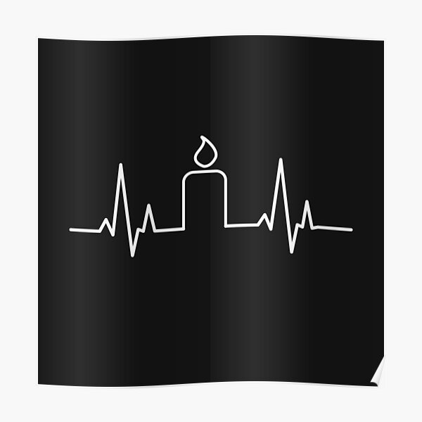 "Candle heartbeat" Poster for Sale by beeexplore Redbubble