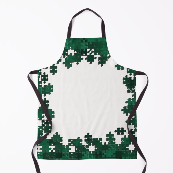 Item preview, Jigsaw Puzzle Pink Pieces Frame Green Pattern designed and sold by WearWolfDesigns.