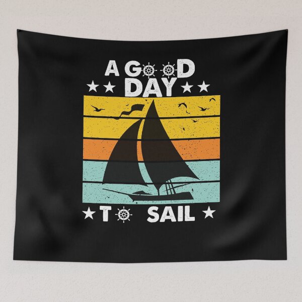 Item preview, Good Day To Sail - Retro Vintage Distressed Sunset Design For Sailing Lovers Gift Idea designed and sold by Prince - Bestseller ★★★★★.