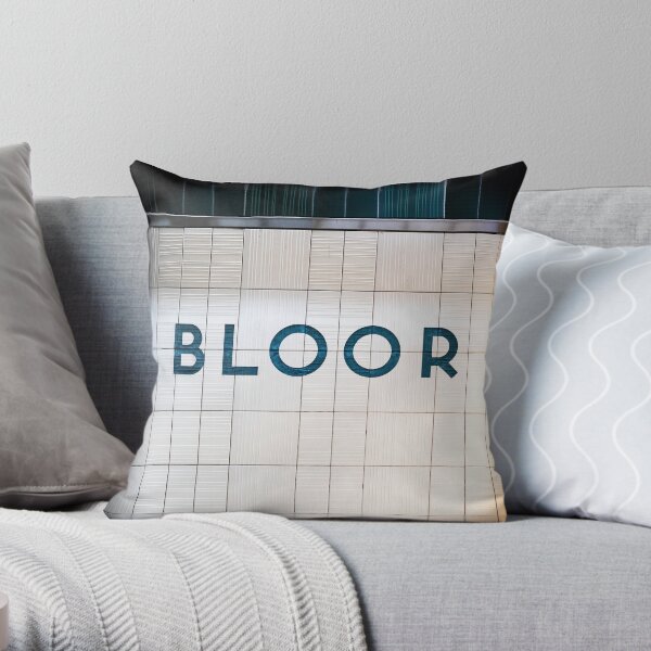 Toronto Bloor Subway Station Sign Throw Pillow