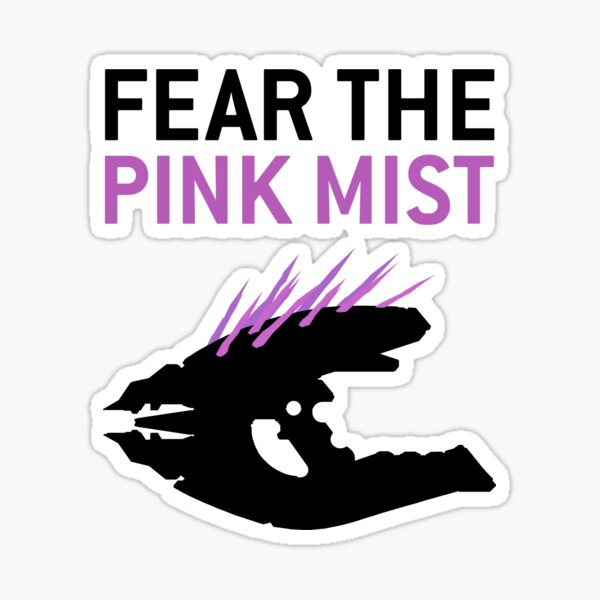 Halo | Aiguille | Craignez la brume rose ! Sticker