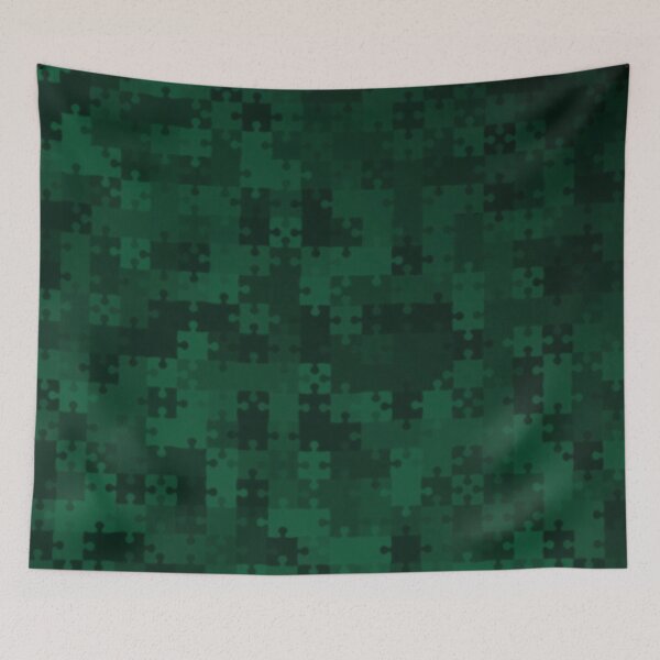 Item preview, Jigsaw Puzzle Green Pieces Whole Pattern designed and sold by WearWolfDesigns.