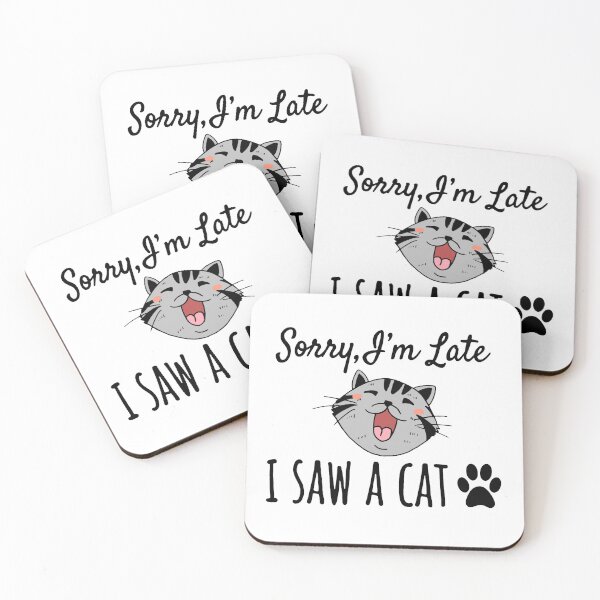 Item preview, Sorry I'm Late - I Saw A Cat - Funny Kids Kitty Shirt designed and sold by urban-design.