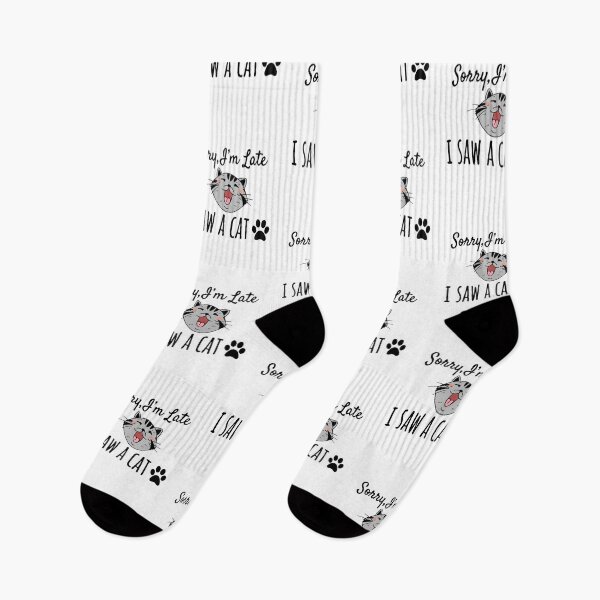 Item preview, Sorry I'm Late - I Saw A Cat - Funny Kids Kitty Shirt designed and sold by urban-design.