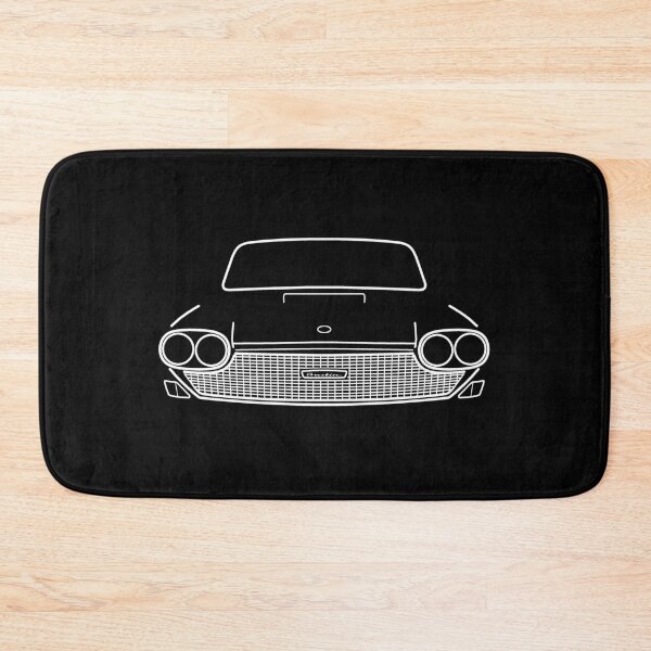 Item preview, Austin 3 Litre 1960s British classic car white outline graphic designed and sold by soitwouldseem.