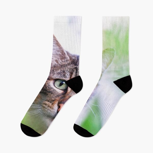 Item preview, Hiding tiger like cat in the garden says hey to you! designed and sold by urban-color.