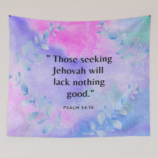 Item preview, Jw Yeartext 2022-  Purple and Blue Watercolor Design  designed and sold by Yesido.