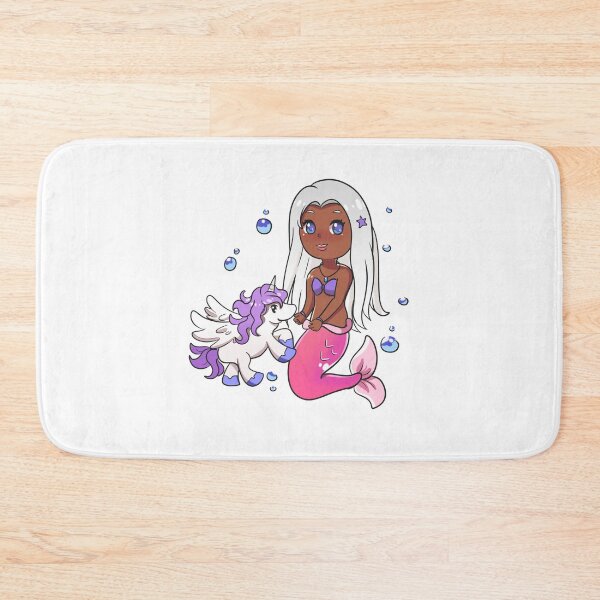 Item preview, African American mermaid with unicorn. designed and sold by Speckledfrog.