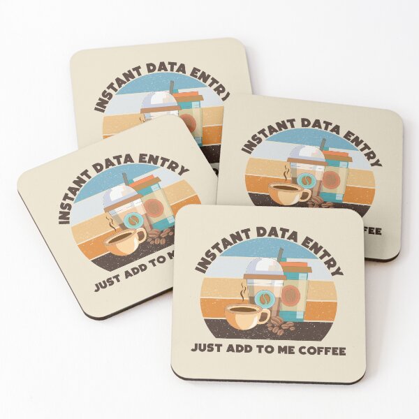 Item preview, Instant data entry just add to me coffee,dark text, funny coffee lovers, administrative department, data entry skills, spreadsheet designed and sold by SGS-.