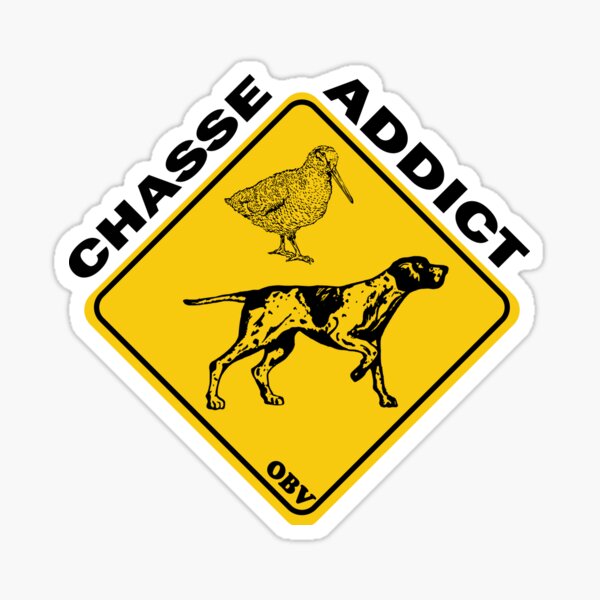 OBV - Hunting Addict Pointing Dog Woodcock 1 Sticker