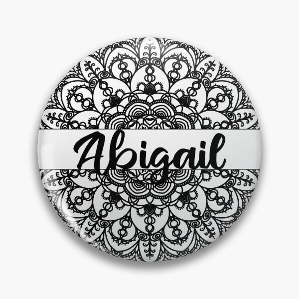 Item preview, First name Abigail mandala in black designed and sold by felinefeelings.