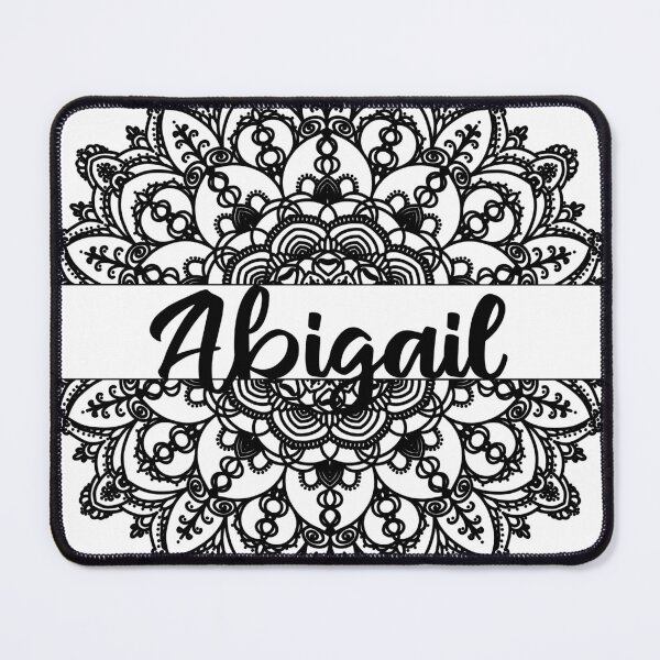 Item preview, First name Abigail mandala in black designed and sold by felinefeelings.