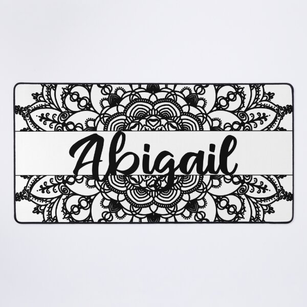 Item preview, First name Abigail mandala in black designed and sold by felinefeelings.