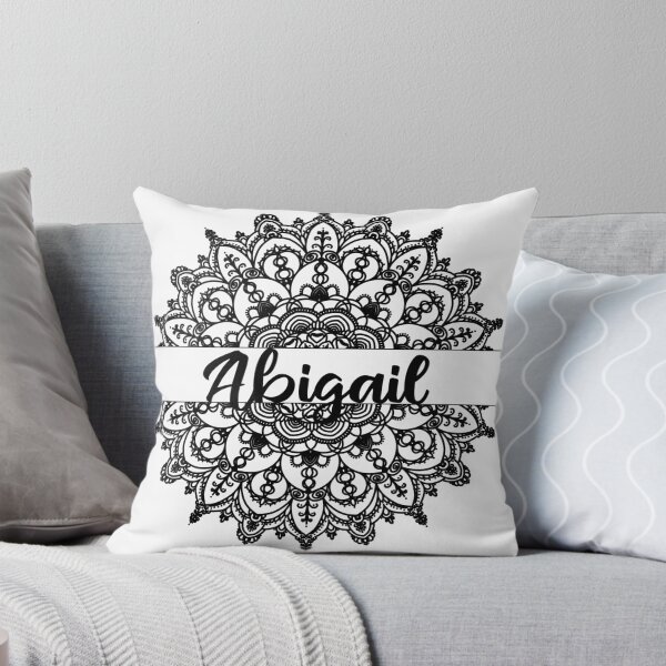 Item preview, First name Abigail mandala in black designed and sold by felinefeelings.
