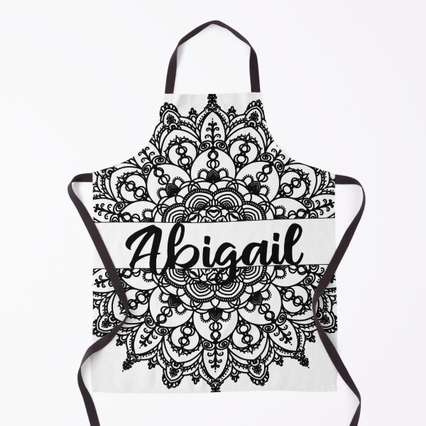Item preview, First name Abigail mandala in black designed and sold by felinefeelings.