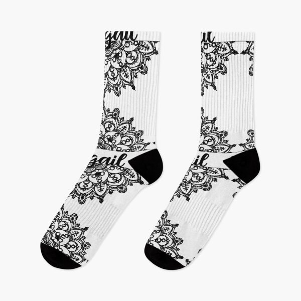 Item preview, First name Abigail mandala in black designed and sold by felinefeelings.