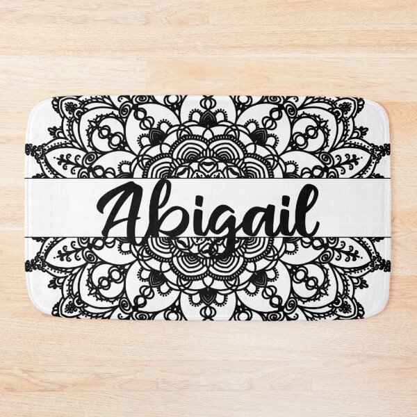 Item preview, First name Abigail mandala in black designed and sold by felinefeelings.