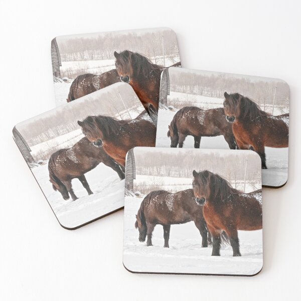 Item preview, Horses In Snow designed and sold by Michael Cummings.