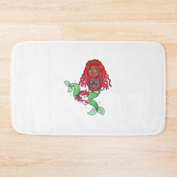 Item preview,  African American mermaid with unicorn. designed and sold by Speckledfrog.