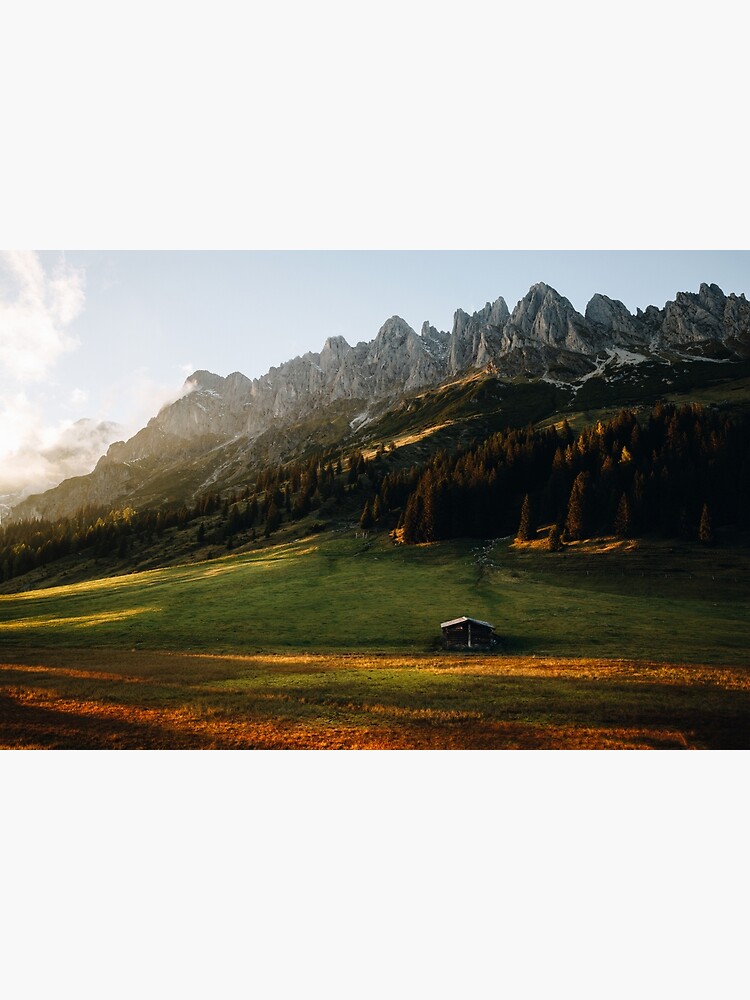 Kunstfoto von Hochkönig in den Alpen mit Sonnenuntergang auf der Alm von MarvinDiehl
