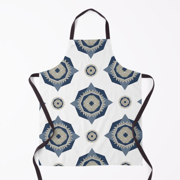 Item preview, Blue white African tribal textile pattern art. designed and sold by DADA635.