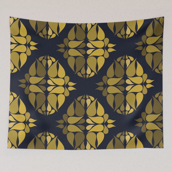 Item preview, Black and gold African tribal textile pattern art. designed and sold by DADA635.
