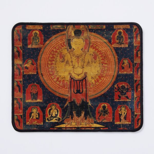 Item preview, Chenrezig Tibetan Buddhist Thangka Reproduction designed and sold by Tammy Winand Arts.