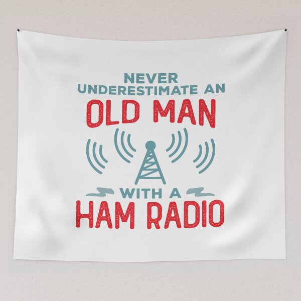 Item preview, Never Underestimate an Old Man with a Ham Radio designed and sold by wingstar.