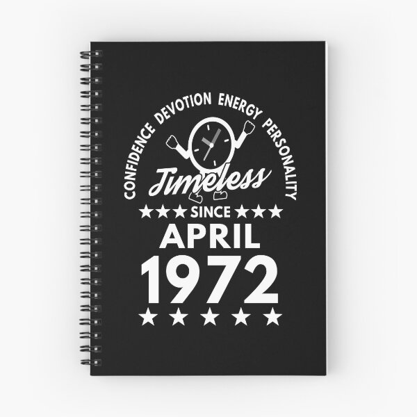 Item preview, April Birthday Timeless Person -1972 - White Text designed and sold by MoonsmileProd.