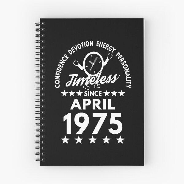 Item preview, April Birthday Timeless Person -1975 - White Text designed and sold by MoonsmileProd.