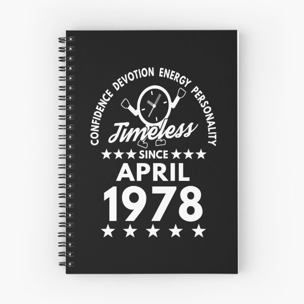 Item preview, April Birthday Timeless Person -1978 - White Text designed and sold by MoonsmileProd.