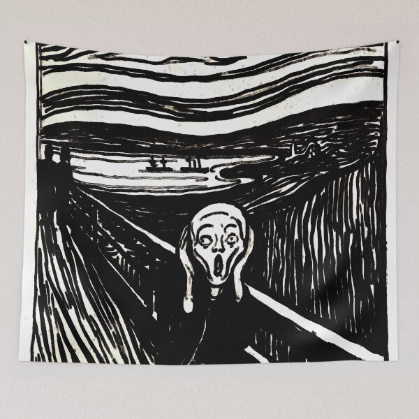 Item preview, The Scream remastered. Famous painting Edvard Munch Fine art wall art home decor designed and sold by letsaddtocart.