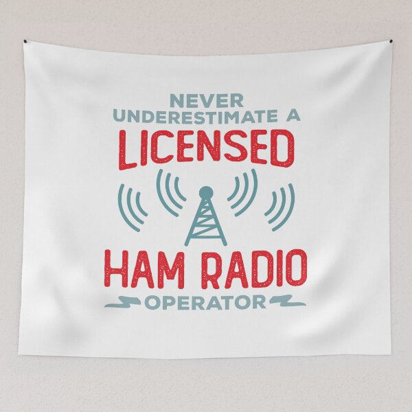 Item preview, Never Underestimate a Licensed Ham Radio Operator designed and sold by wingstar.