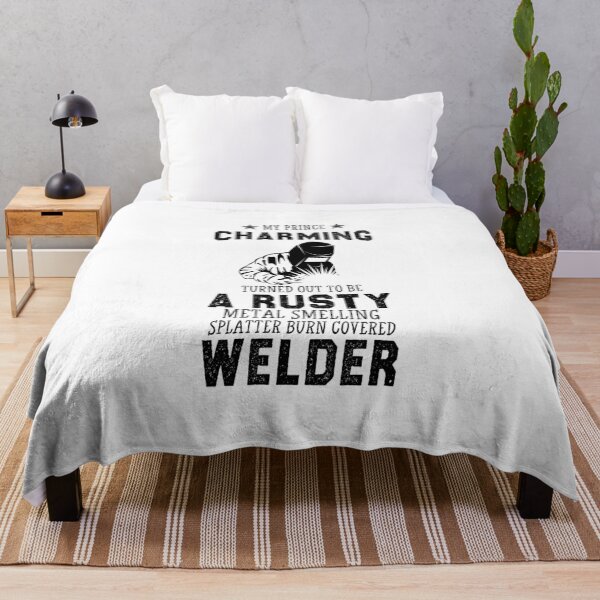 Item preview, funny Welder Wife Mom Girlfriend Cute sarcastic offended saying my prince charming turned out to be a rusty gift Birthday Meme boyfriend designed and sold by joygift369.