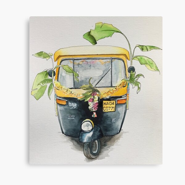 Bangalore tuk tuk Canvas Print