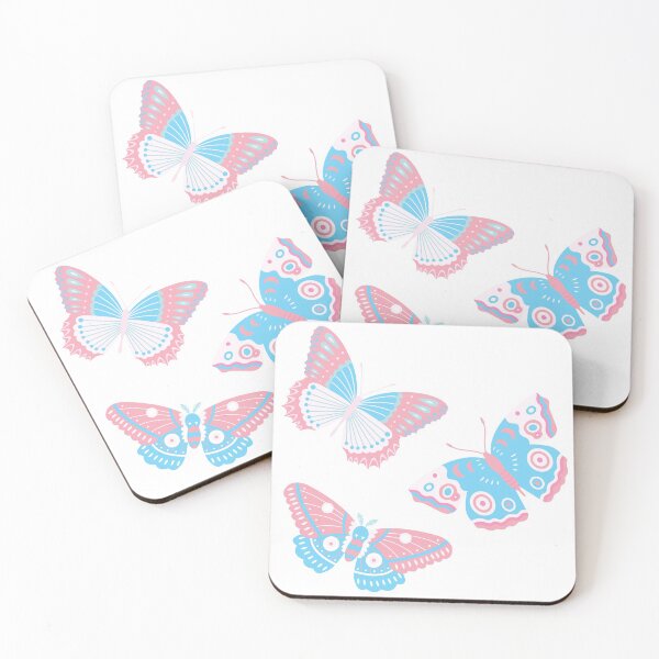 Item preview, Subtle Trans Pride Flag Butterfies designed and sold by Wanderior.