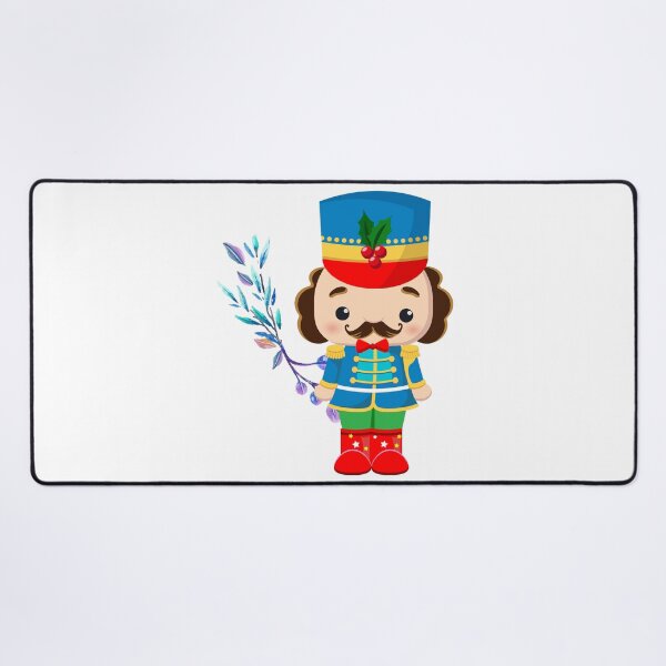 christmas funny gnomes funny christmas nutcracker gift Desk Mat
