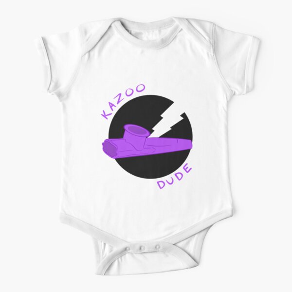Kazoo Dude (Purple) Short Sleeve Baby One-Piece