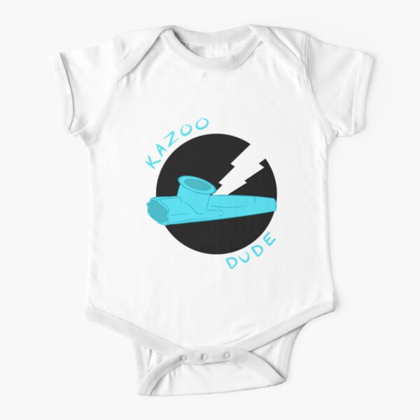 Kazoo Dude (Light Blue) Short Sleeve Baby One-Piece